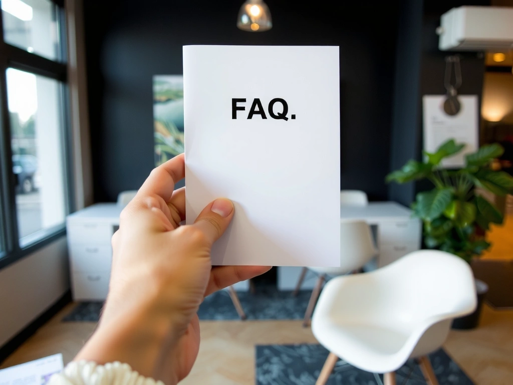 Persona leyendo un folleto con preguntas y respuestas