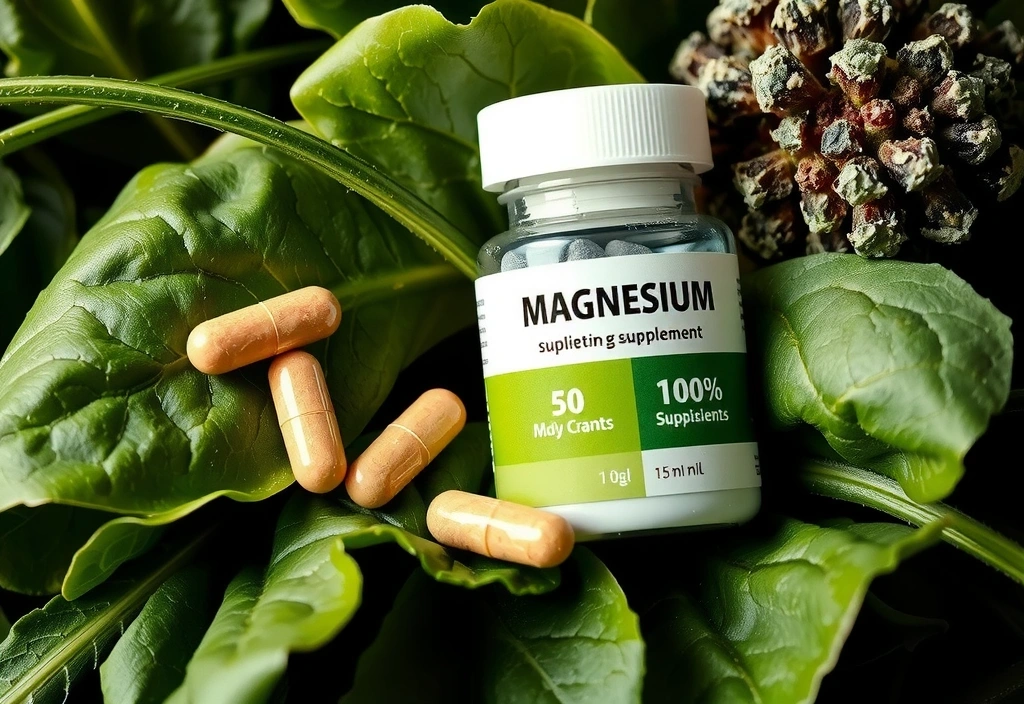 Suplementos de magnesio y hojas verdes